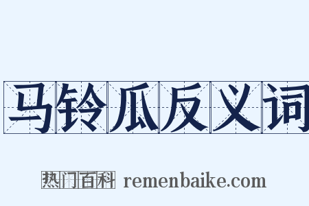 马铃瓜反义词是什么意思的图片